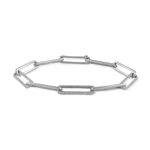 1.94ct Diamonds in 14K Yellow Gold Paperclip Chain Link Bracelet 7"