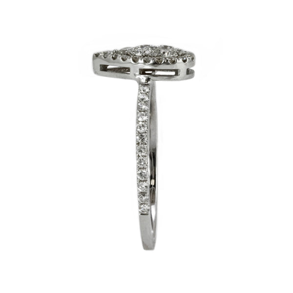 0.90ct Diamond in 14K White Gold Tear-Drop Engagement Ring