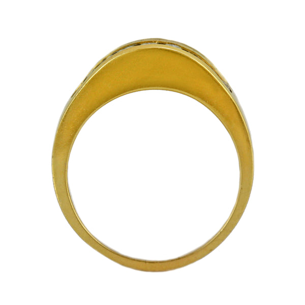 1.55ct Round Diamonds 14K Yellow Gold Domed Wedding Anniversary Ring