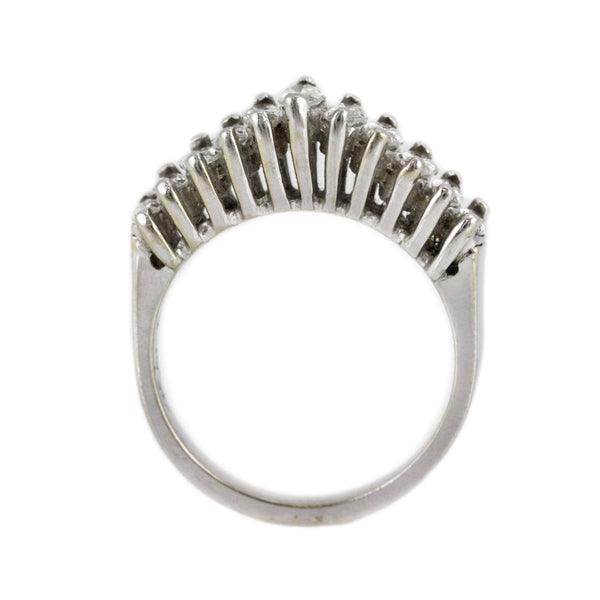 1.00ct Marquise Diamonds in 14K White Gold Wedding Anniversary Ring