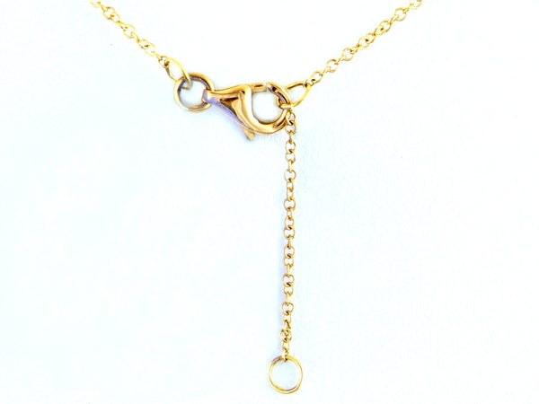 0.19ct Pave Diamond in 14K Gold Hugs & Kisses XOXO Charm Necklace