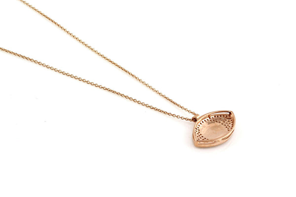0.31ct Pavé Diamonds in 14K Gold Evil Eye Charm Pendant Necklace