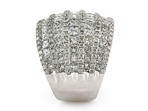 6.09ct Diamonds in 14K White Gold Wedding Anniversary Band Ring