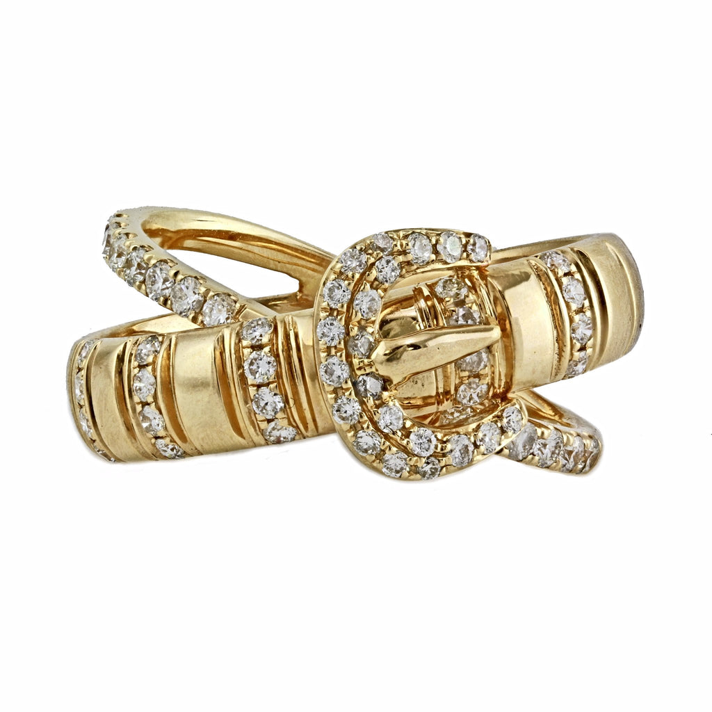 1/4 Ct. T.W. Diamond Belt Buckle Ring