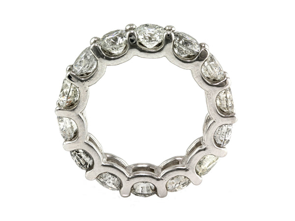 8.00ct Floating Round Diamond in 14K White Gold Eternity Band Ring