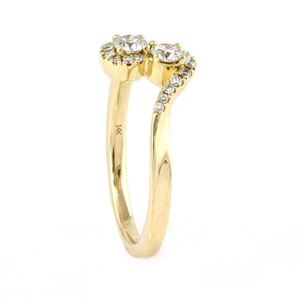 0.38ct Prong Pavé Diamonds in 14K Gold Burlesque Engagement Ring