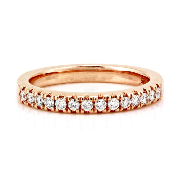 0.25ct French Pavé Diamonds in 14K Gold Half Eternity Band