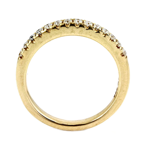 0.25ct French Pavé Diamonds in 14K Gold Half Eternity Band
