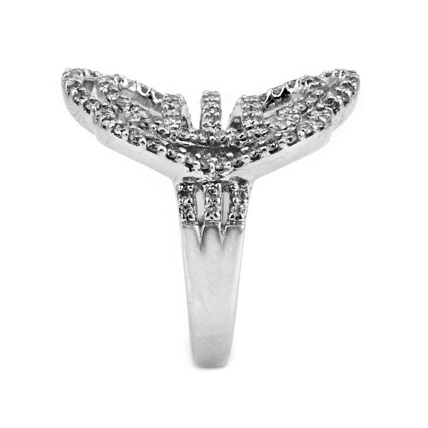 1.15ct Diamonds in 14K White Gold Sideways Butterfly Ring
