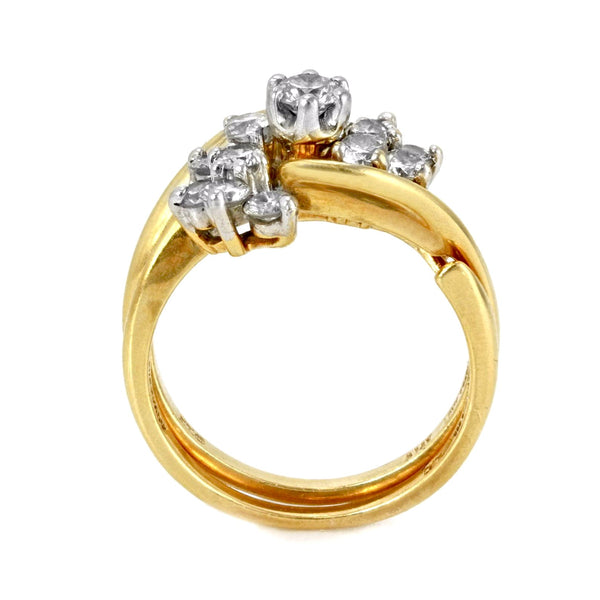 1.00ct Round Diamonds in 14K Yellow Gold Engagement Wedding Ring Set