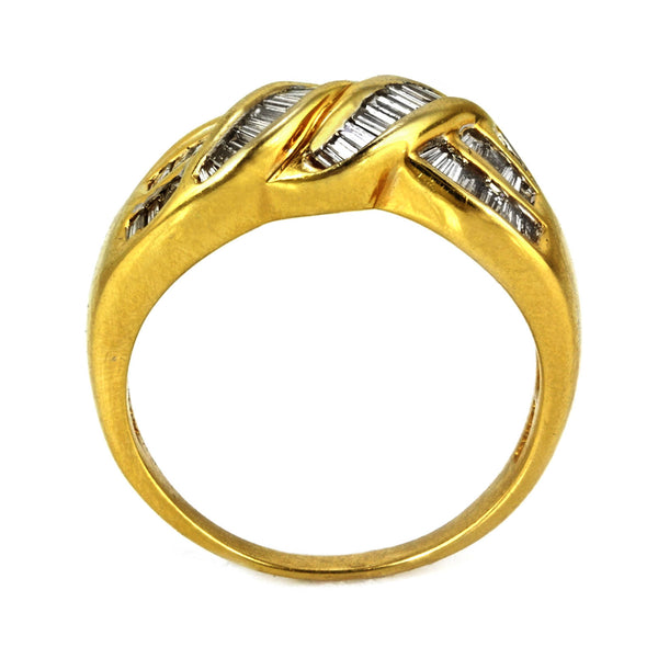 1.00ct Baguette Diamonds in 14K Yellow Gold Wedding Ring