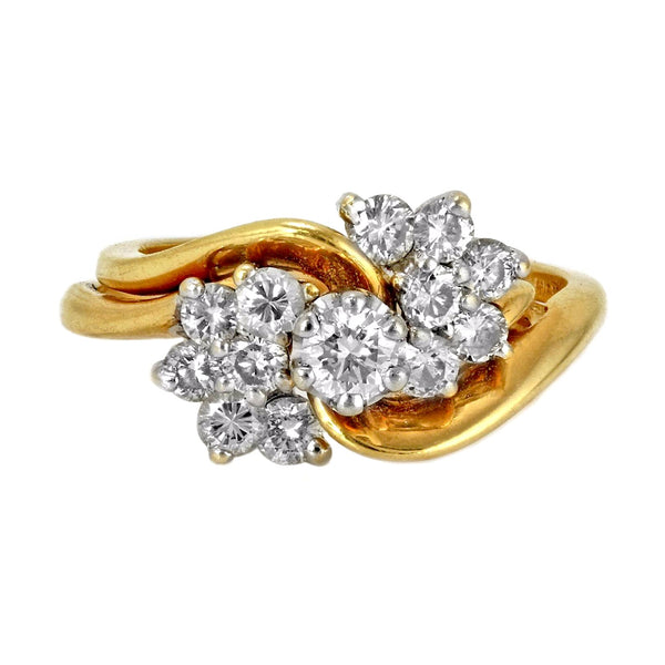 1.00ct Round Diamonds in 14K Yellow Gold Engagement Wedding Ring Set