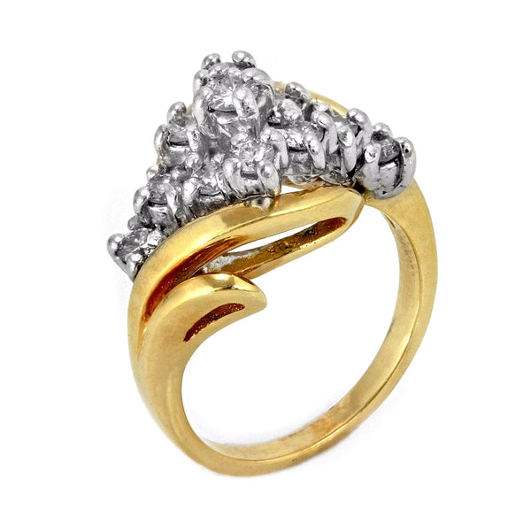 1.00ct Round Diamonds in 14K Yellow Gold Wedding Anniversary Ring