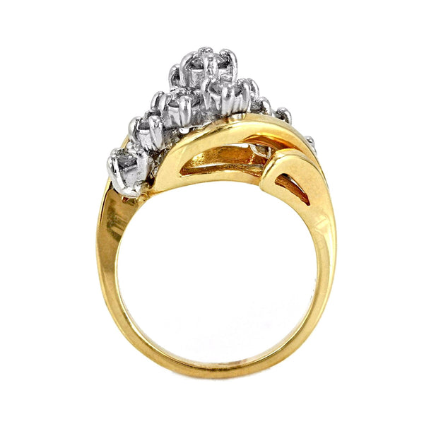 1.00ct Round Diamonds in 14K Yellow Gold Wedding Anniversary Ring