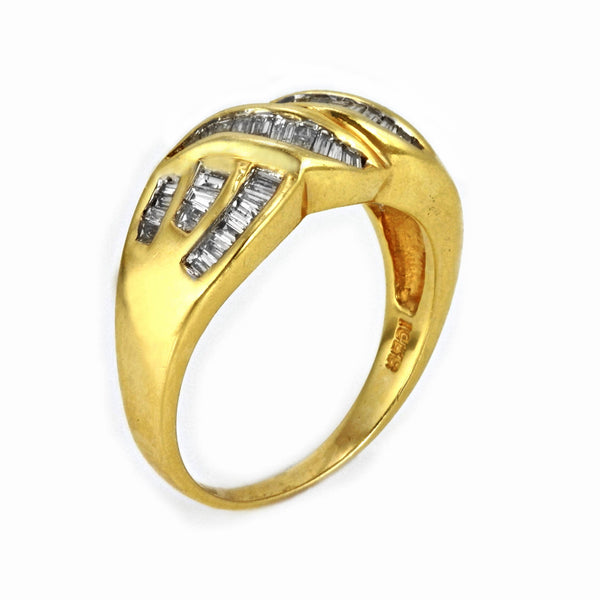 1.00ct Baguette Diamonds in 14K Yellow Gold Wedding Ring