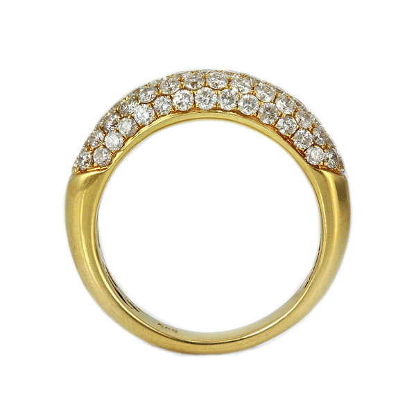 1.31ct Pavé Round Diamonds in 14K Yellow Gold Wedding Band Ring