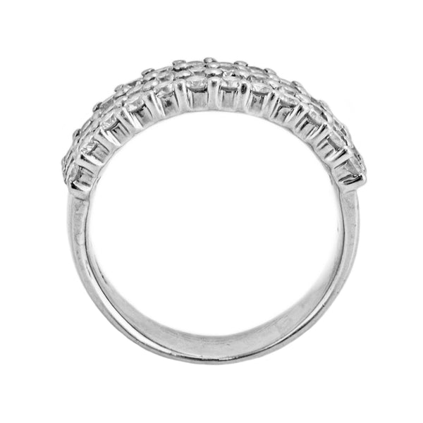 1.00ct Round Diamond in 18K White Gold Band Ring