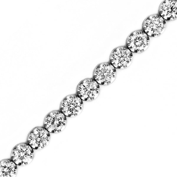 4.00ct Round Diamonds in 18K White Gold 3.5mm Tennis Bracelet - 7"